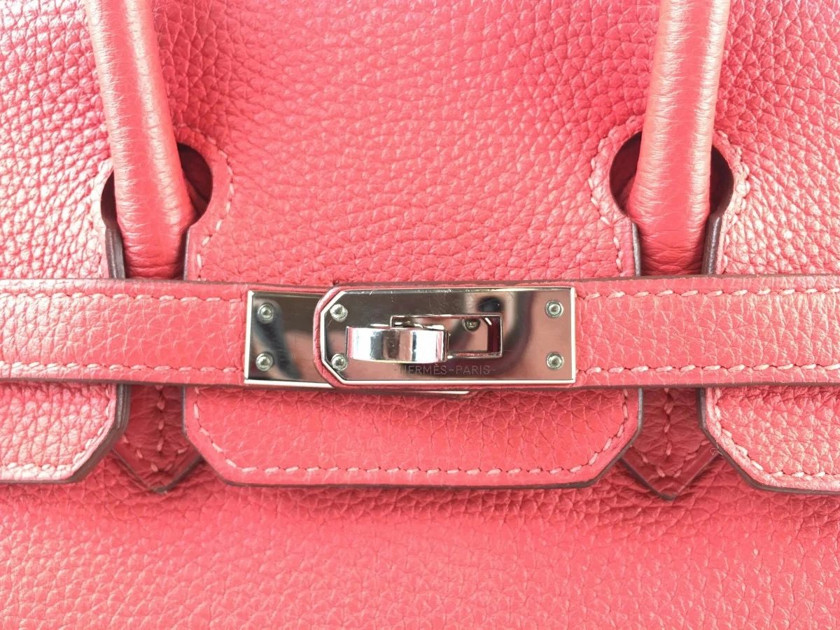 Herms Rouge Pivoine Birkin 25