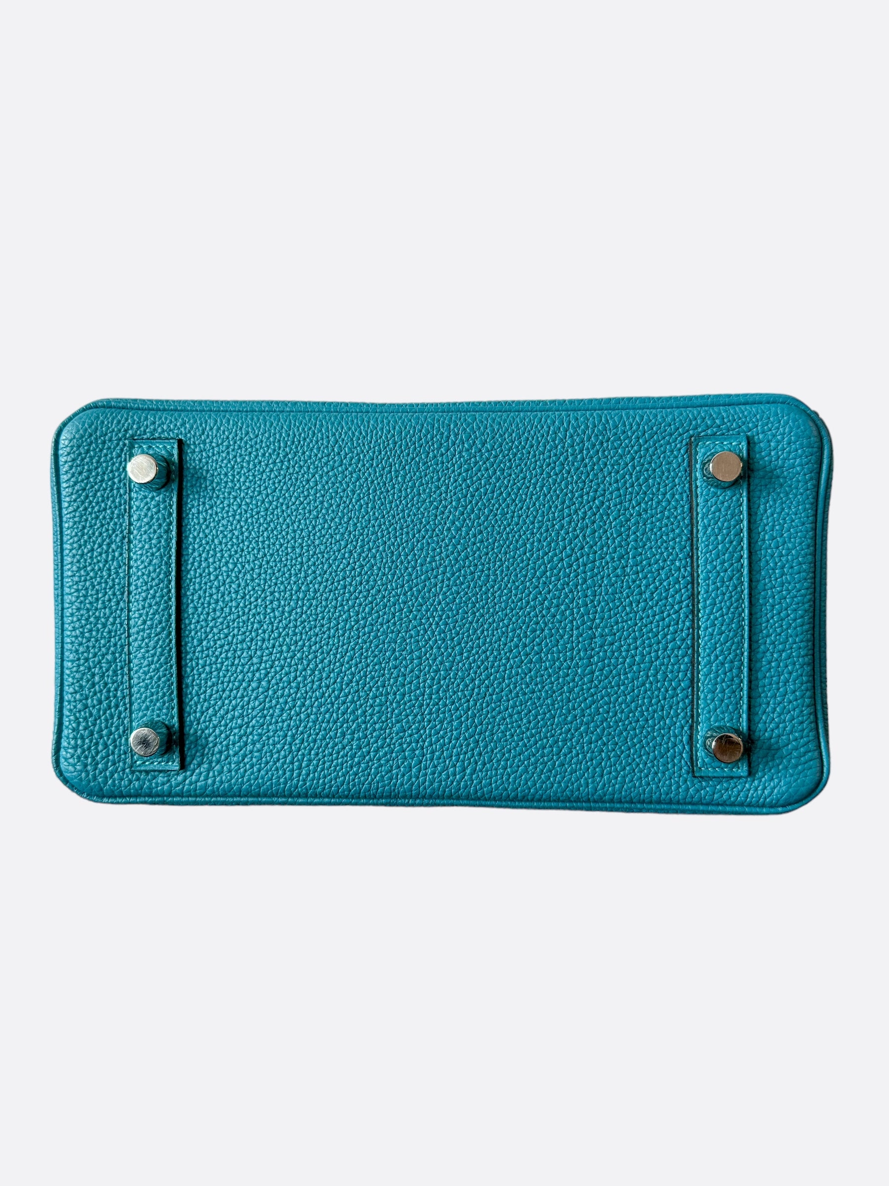 Herms Turquoise Togo Leather Birkin 25