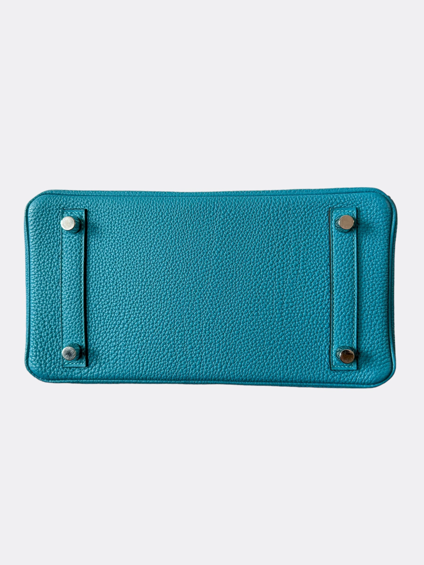 Herms Turquoise Togo Leather Birkin 25