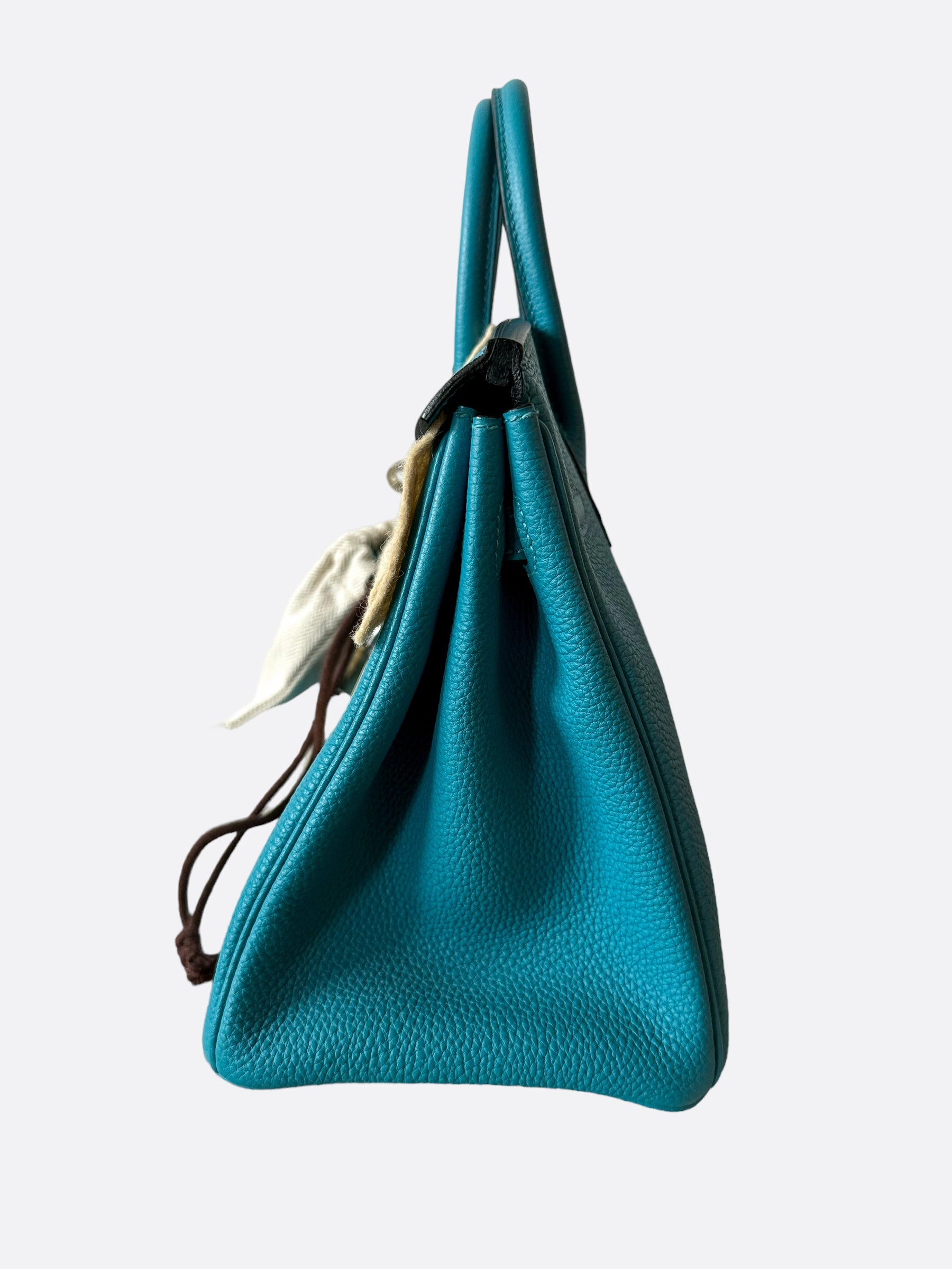 Herms Turquoise Togo Leather Birkin 25