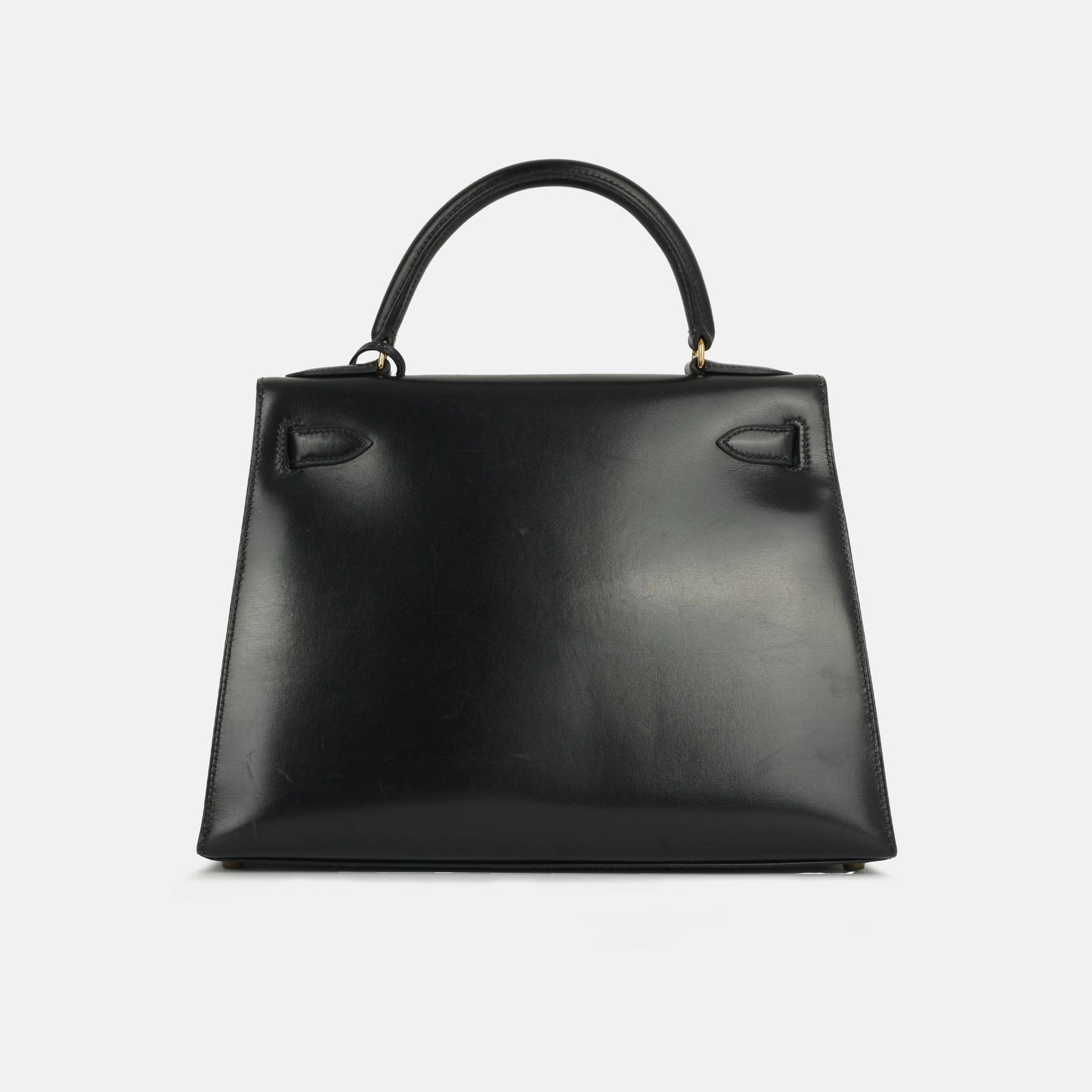 Herms Vintage Kelly 28 Noir Box Calf GHW