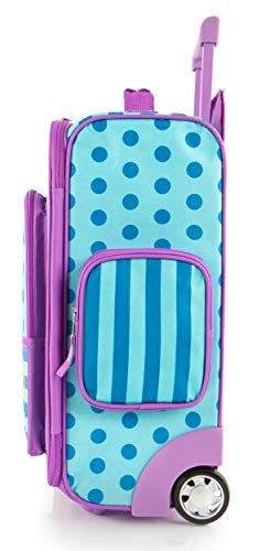 Heys America kids Softside 18" Upright Carry-On Wheeled Luggage (Dots-Stripes)