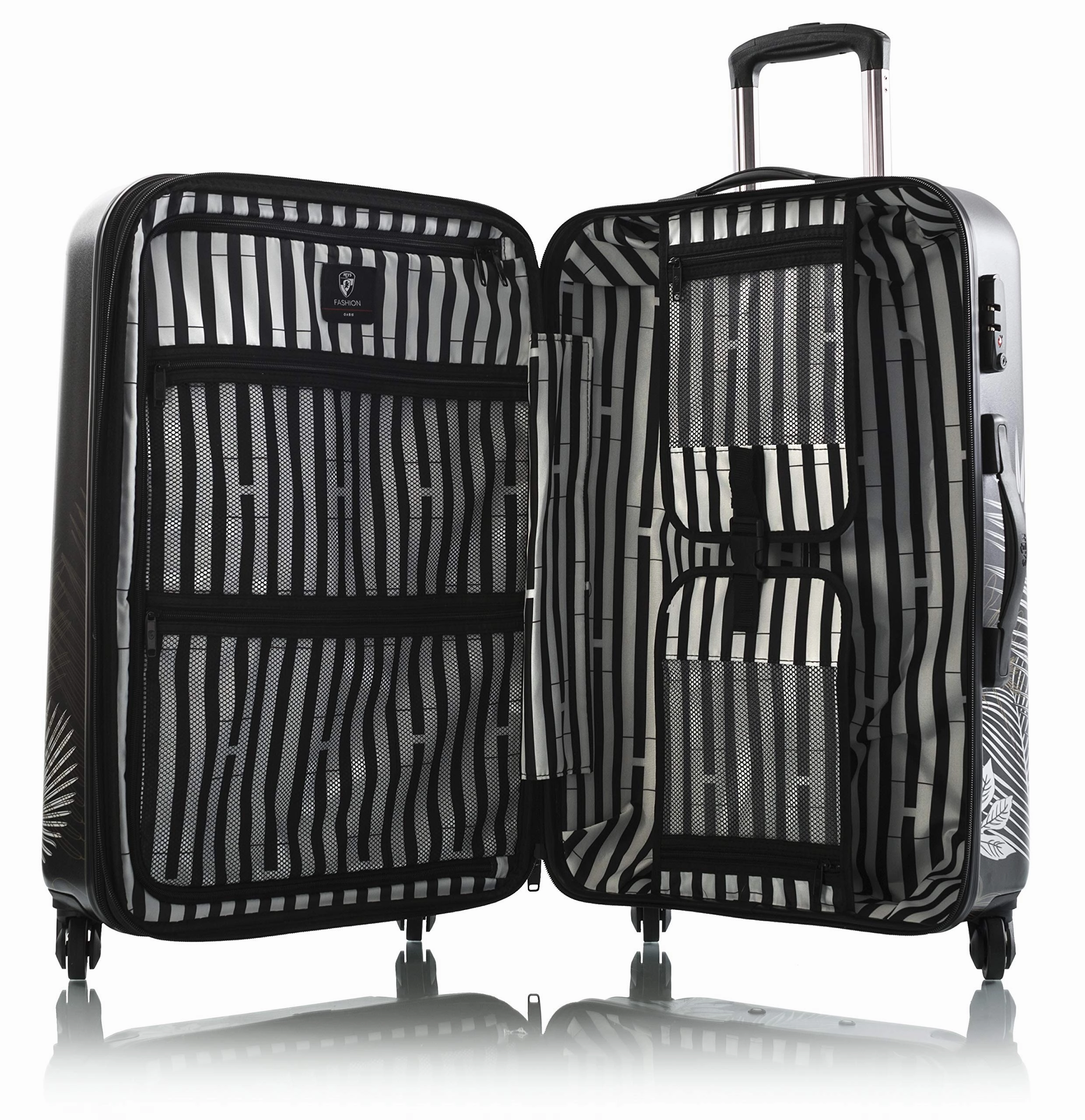 Heys America Oasis 26" Fashion Spinner Luggage With TSA Lock (Black-Gold)