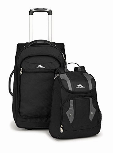 High Sierra Adventure Access Carry On Wheeled Backpack, Black/Charcoal