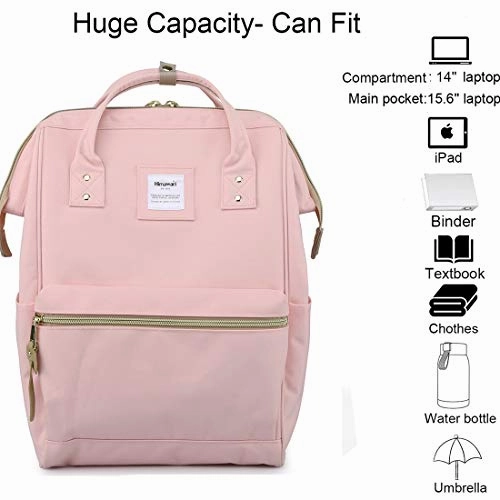 Himawari Laptop Backpack Travel Backpack With USB Charging Port Large Diaper Bag Doctor Bag School Backpack for Women&Men(9001 Pink