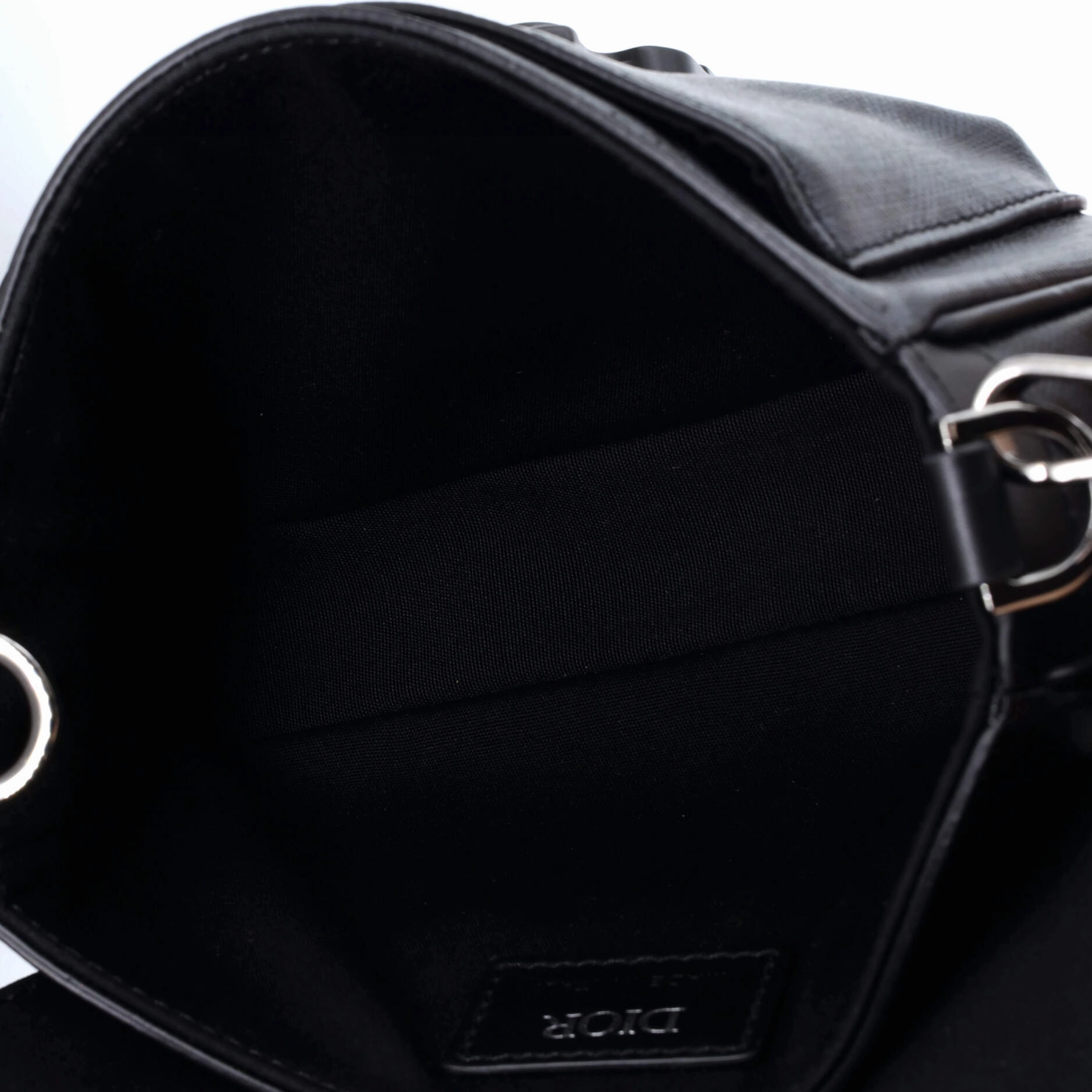 Hit the Road Flap Crossbody Bag CD Diamond Coated Canvas and Leather Mini
