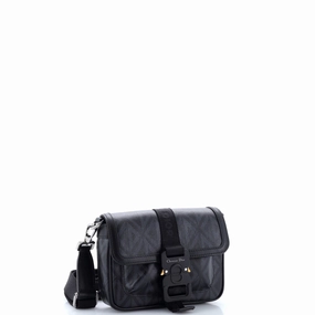 Hit the Road Flap Crossbody Bag CD Diamond Coated Canvas and Leather Mini