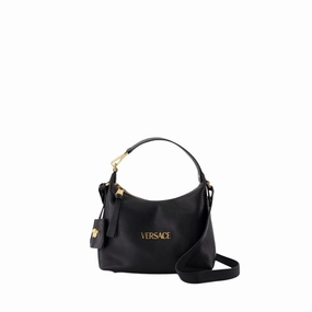 Hobo Shoulder Bag - Leather - Black