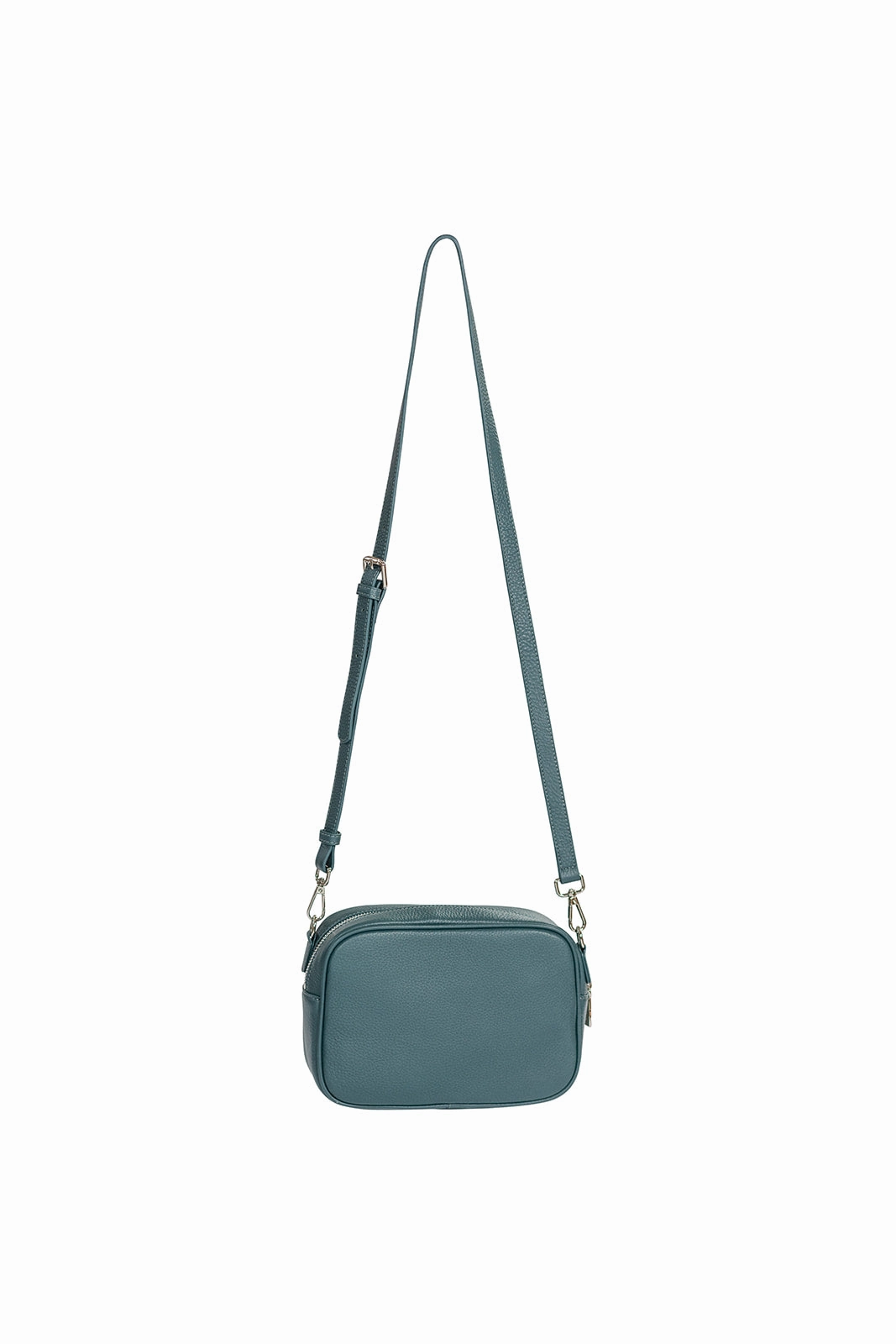 HOOPLA SOFT LEATHER CROSSBODY BOX BAG TEAL