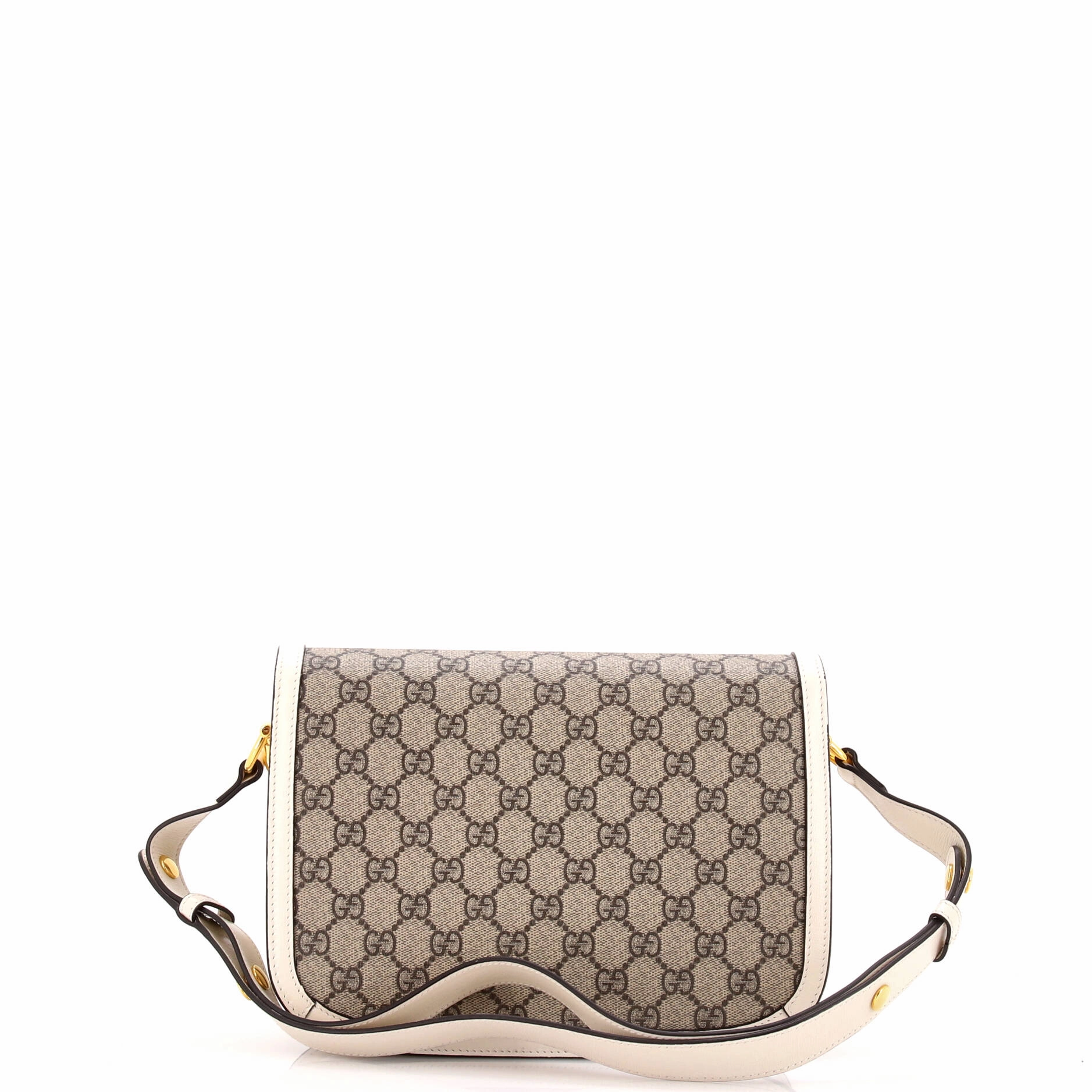 Horsebit 1955 Shoulder Bag GG Coated Canvas with Leather Small