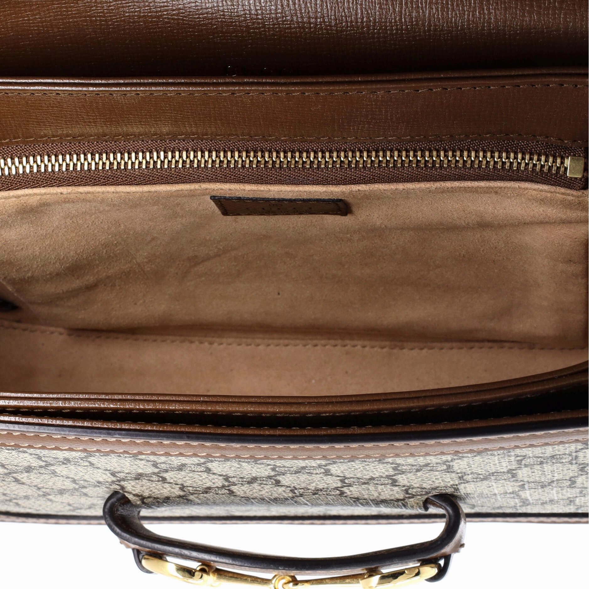 Horsebit 1955 Shoulder Bag GG Coated Canvas with Leather Small