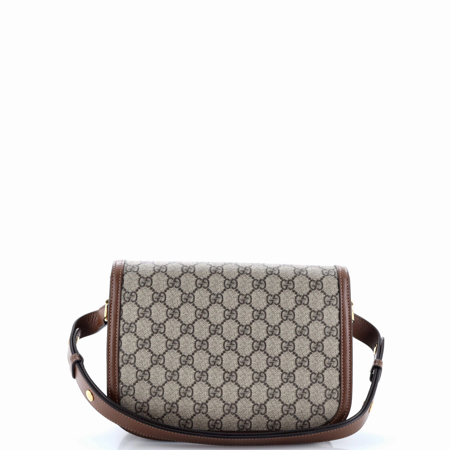Horsebit 1955 Shoulder Bag GG Coated Canvas with Leather Small