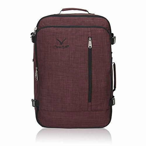 Hynes Eagle 38L Flight Approved Weekender Carry on Backpack Brown
