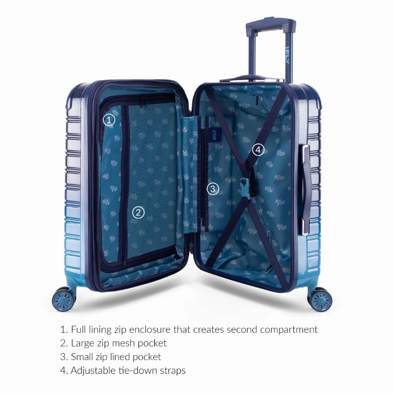 iFLY Hardside Fibertech Carry On Luggage 20", Sunny Sky| |