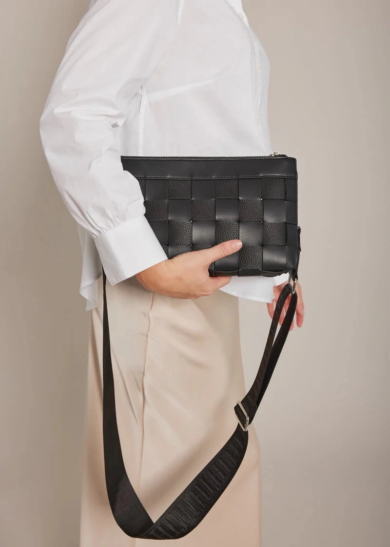 Ilse Jacobsen Square Braid Woven Shoulder Bag
