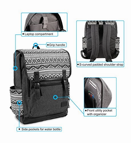 J World New York Franklin Laptop Backpack, Black, One Size