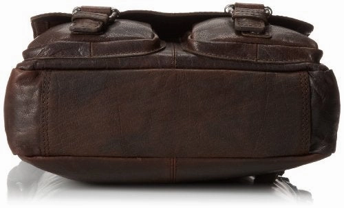 Jack Georges Spikes North South Messenger, Brown, One Size
