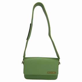 Jacquemus Le Carinu Shoulder Bag in Green Leather