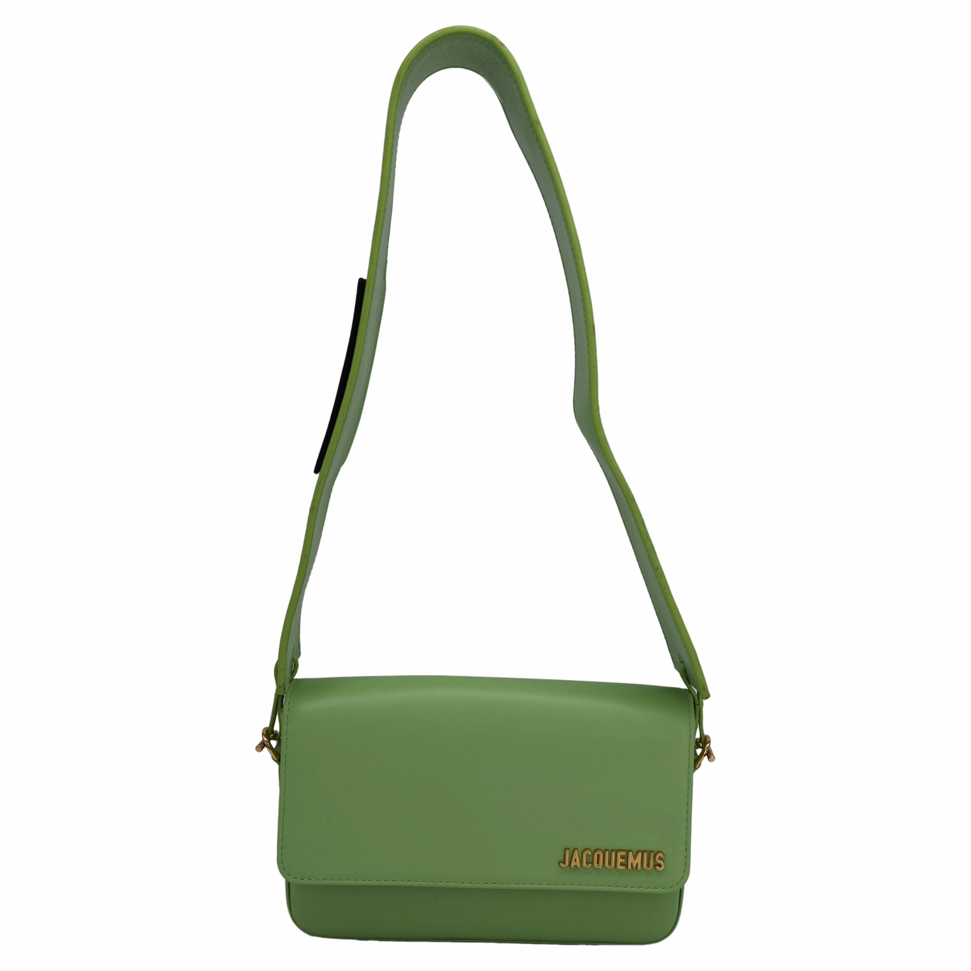 Jacquemus Le Carinu Shoulder Bag in Green Leather