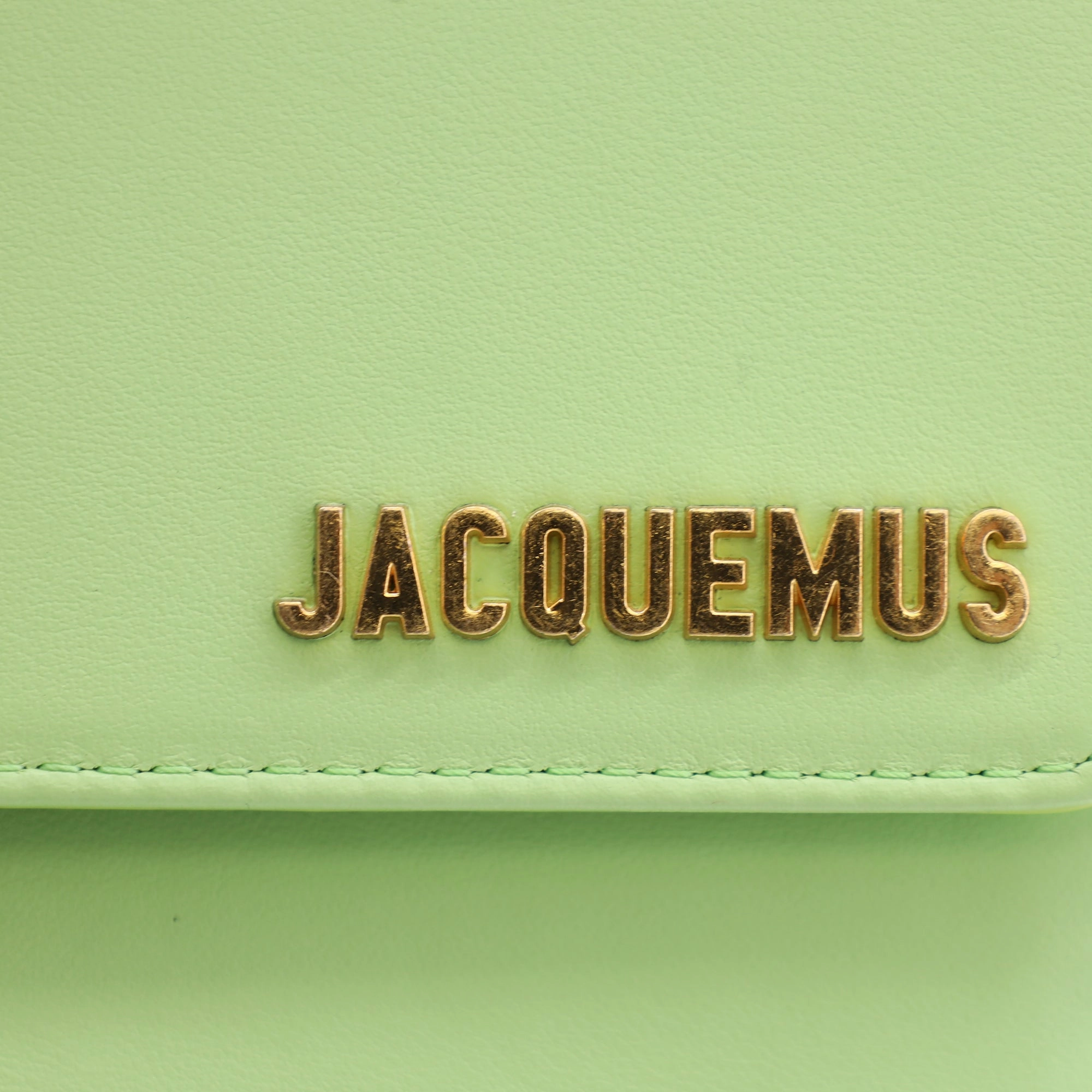 Jacquemus Le Carinu Shoulder Bag in Green Leather