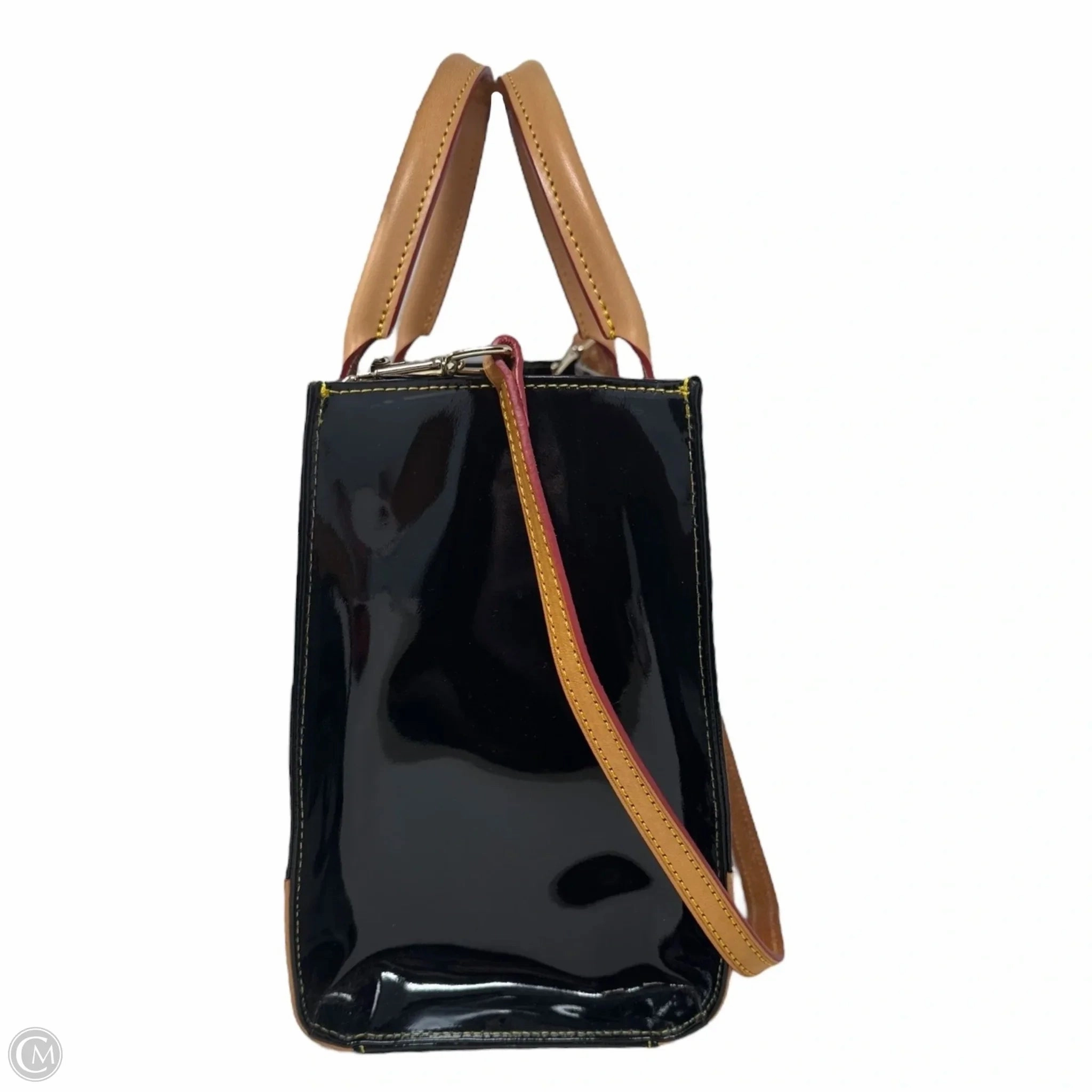 Janine Patent Handbag Designer By Dooney And Bourke, Size: Medium