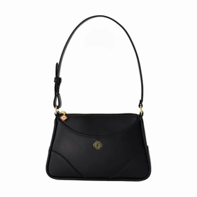 Jeanne B Shoulder Bag - Leather - Black