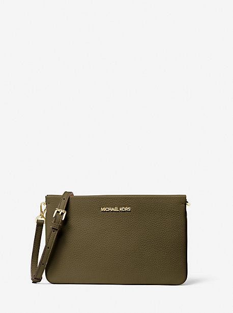 Jet Set Large Pebbled Leather Crossbody Bag