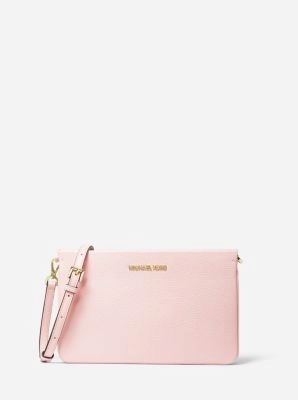 Jet Set Large Pebbled Leather Crossbody Bag