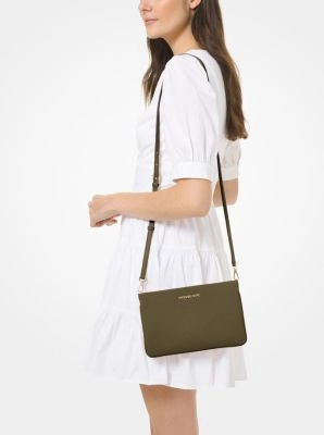 Jet Set Large Pebbled Leather Crossbody Bag