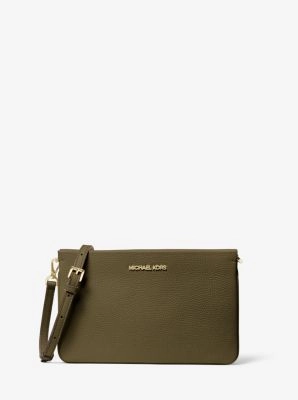 Jet Set Large Pebbled Leather Crossbody Bag