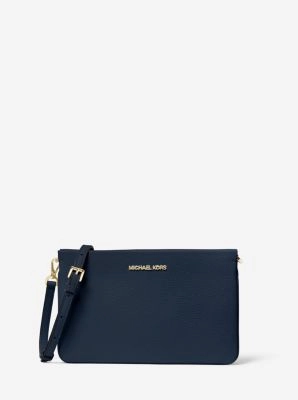 Jet Set Large Pebbled Leather Crossbody Bag