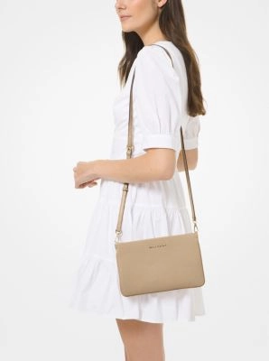 Jet Set Large Pebbled Leather Crossbody Bag