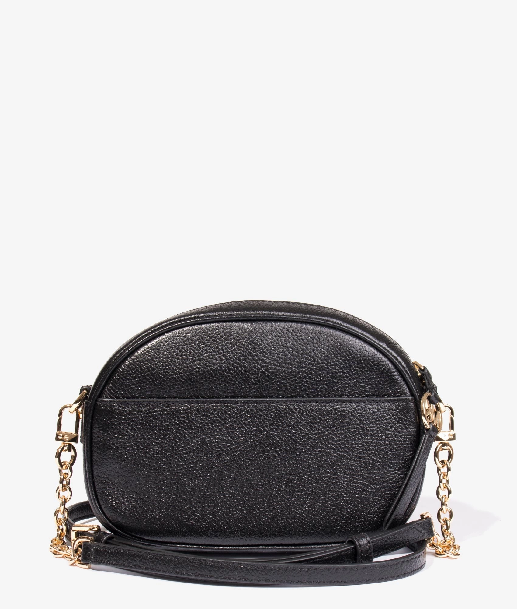 Jet set oval camera crossbody in black