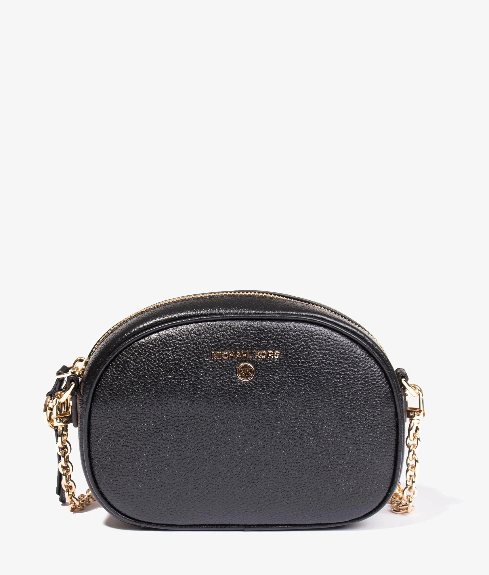 Jet set oval camera crossbody in black