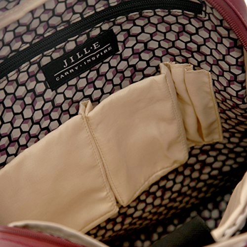 Jill-E Designs Adrienne 13" Laptop Tote, 12 X 4.25 X 15 Inches, Berry (473356)