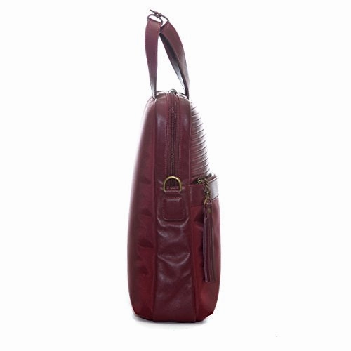 Jill-E Designs Adrienne 13" Laptop Tote, 12 X 4.25 X 15 Inches, Berry (473356)