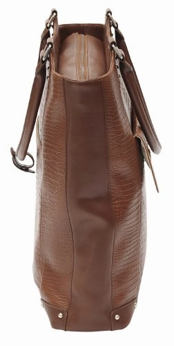 Jill.E Designs E-Go Laptop Tote - Brown Croc Leather (373588)