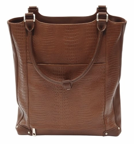 Jill.E Designs E-Go Laptop Tote - Brown Croc Leather (373588)