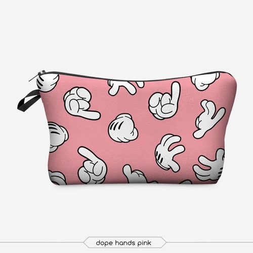 Jom Tokoy Printing Makeup Bags With Multicolor Pattern Cute Cosmetics Pouchs For Travel Ladies Pouch Women Cosmetic Bag