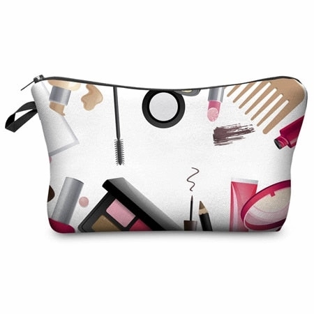 Jom Tokoy Printing Makeup Bags With Multicolor Pattern Cute Cosmetics Pouchs For Travel Ladies Pouch Women Cosmetic Bag