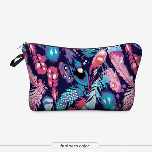 Jom Tokoy Printing Makeup Bags With Multicolor Pattern Cute Cosmetics Pouchs For Travel Ladies Pouch Women Cosmetic Bag