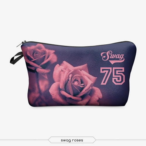 Jom Tokoy Printing Makeup Bags With Multicolor Pattern Cute Cosmetics Pouchs For Travel Ladies Pouch Women Cosmetic Bag