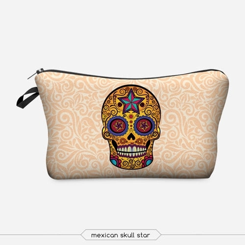 Jom Tokoy Printing Makeup Bags With Multicolor Pattern Cute Cosmetics Pouchs For Travel Ladies Pouch Women Cosmetic Bag