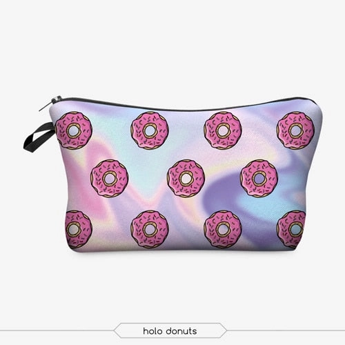 Jom Tokoy Printing Makeup Bags With Multicolor Pattern Cute Cosmetics Pouchs For Travel Ladies Pouch Women Cosmetic Bag
