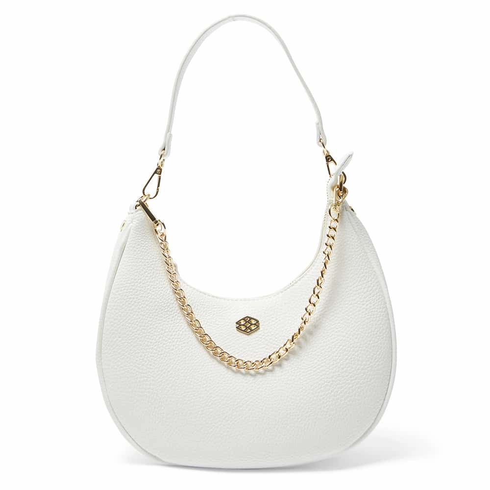 Julia Handbag in White Pebble