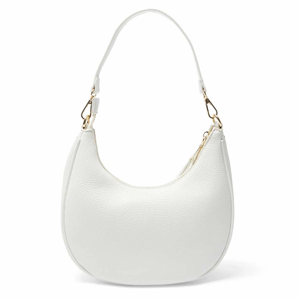 Julia Handbag in White Pebble