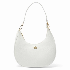 Julia Handbag in White Pebble