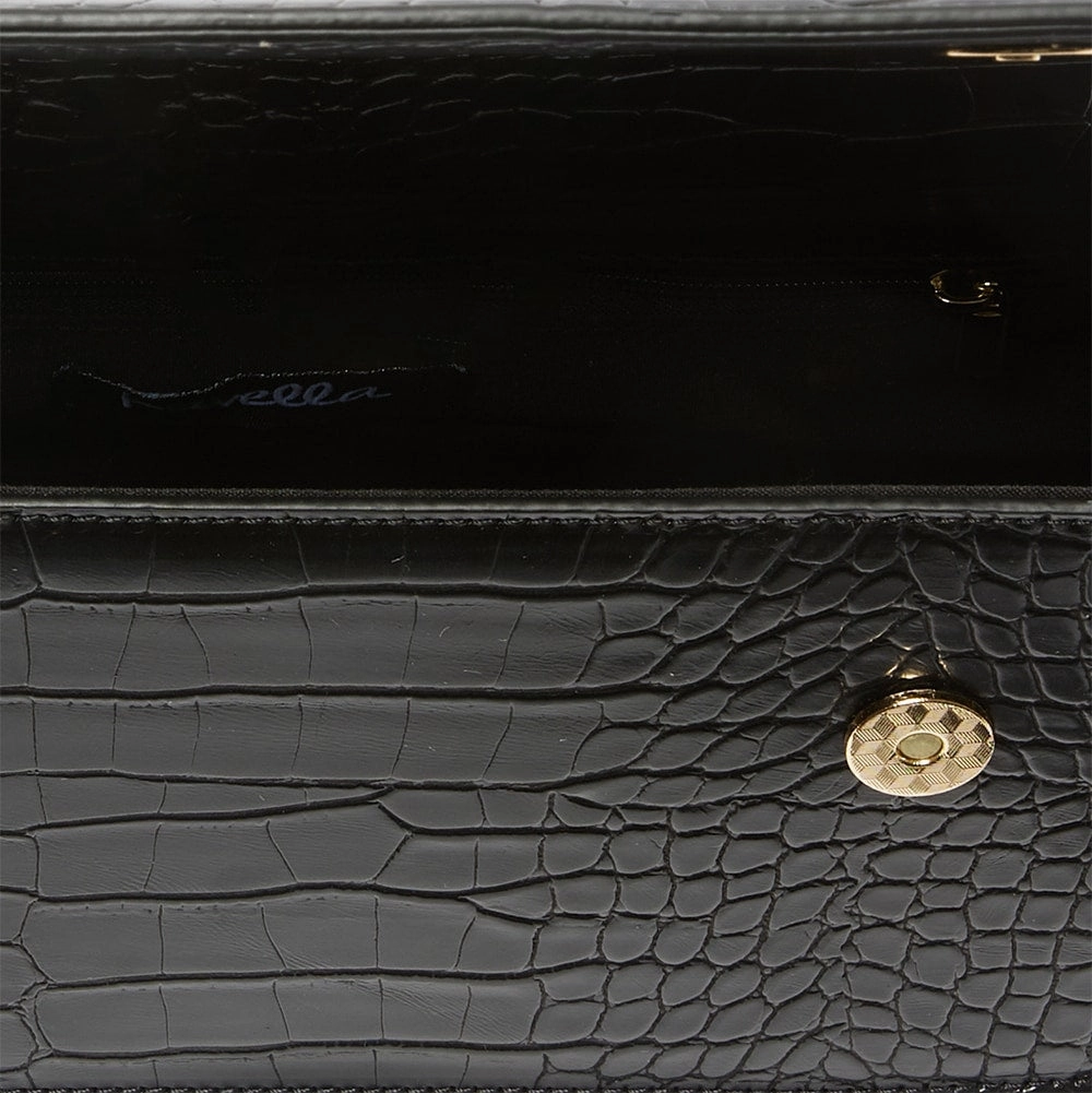 June Handbag in Black Croc
