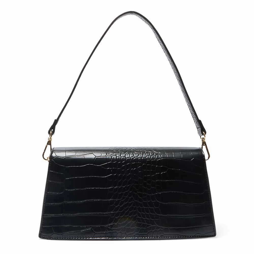 June Handbag in Black Croc