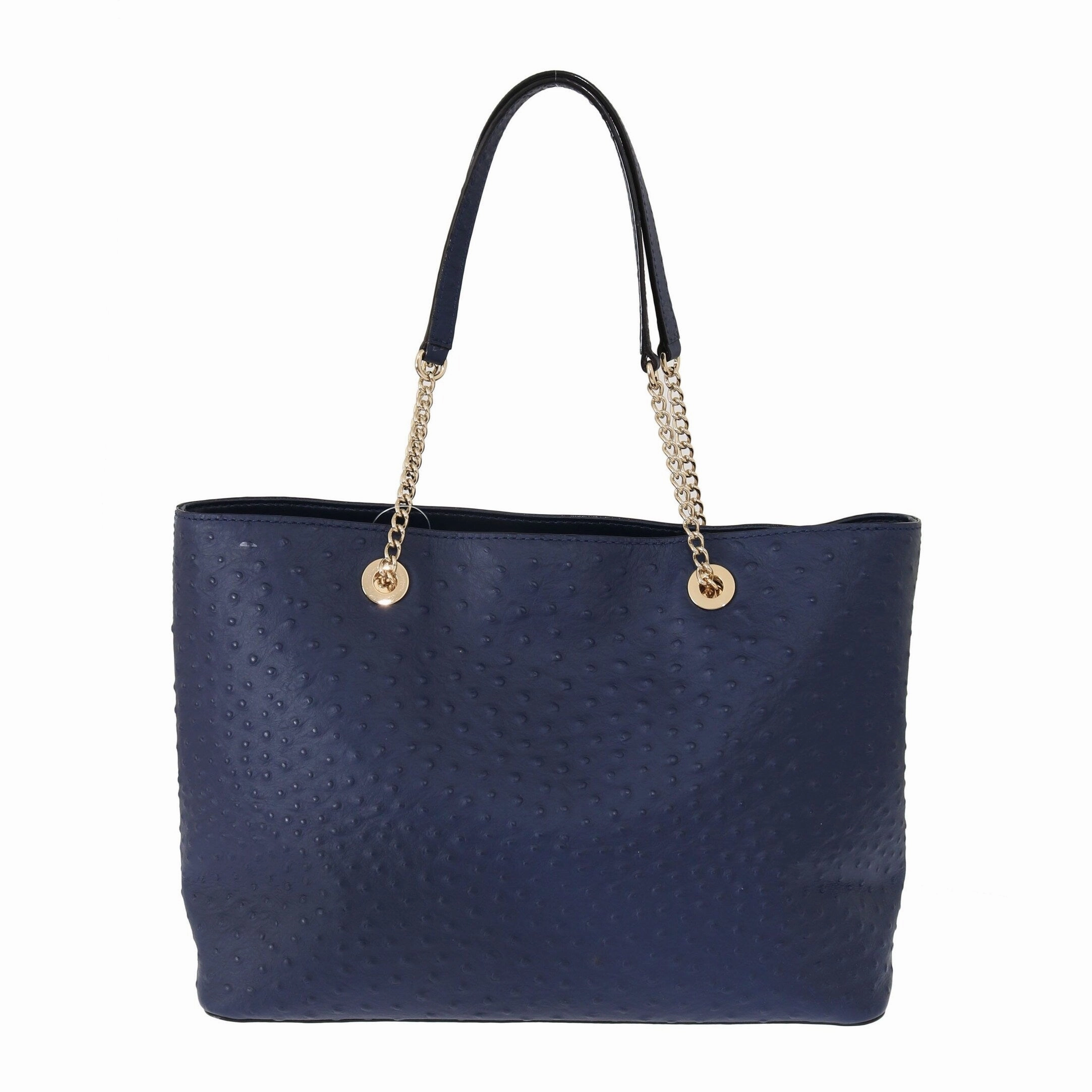 Kate Spade Elegant Ostrich Leather Handbag in Women's Blue